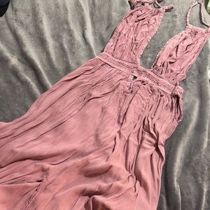 Women’s Dusty Rose Halter Summer Dress similar to free people dress